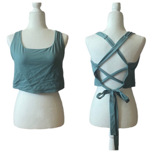 Free People Beach Crop Top Tank with Tie Back